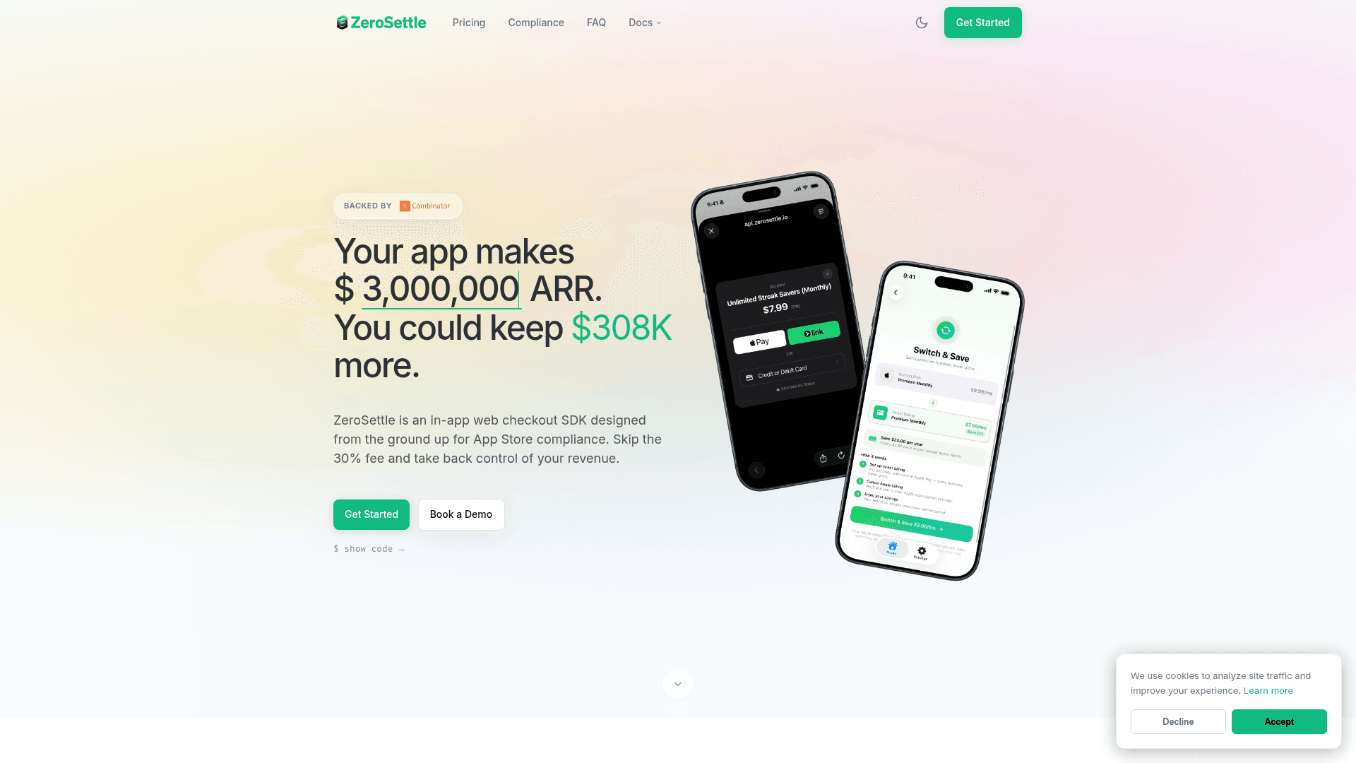 ZeroSettle screenshot