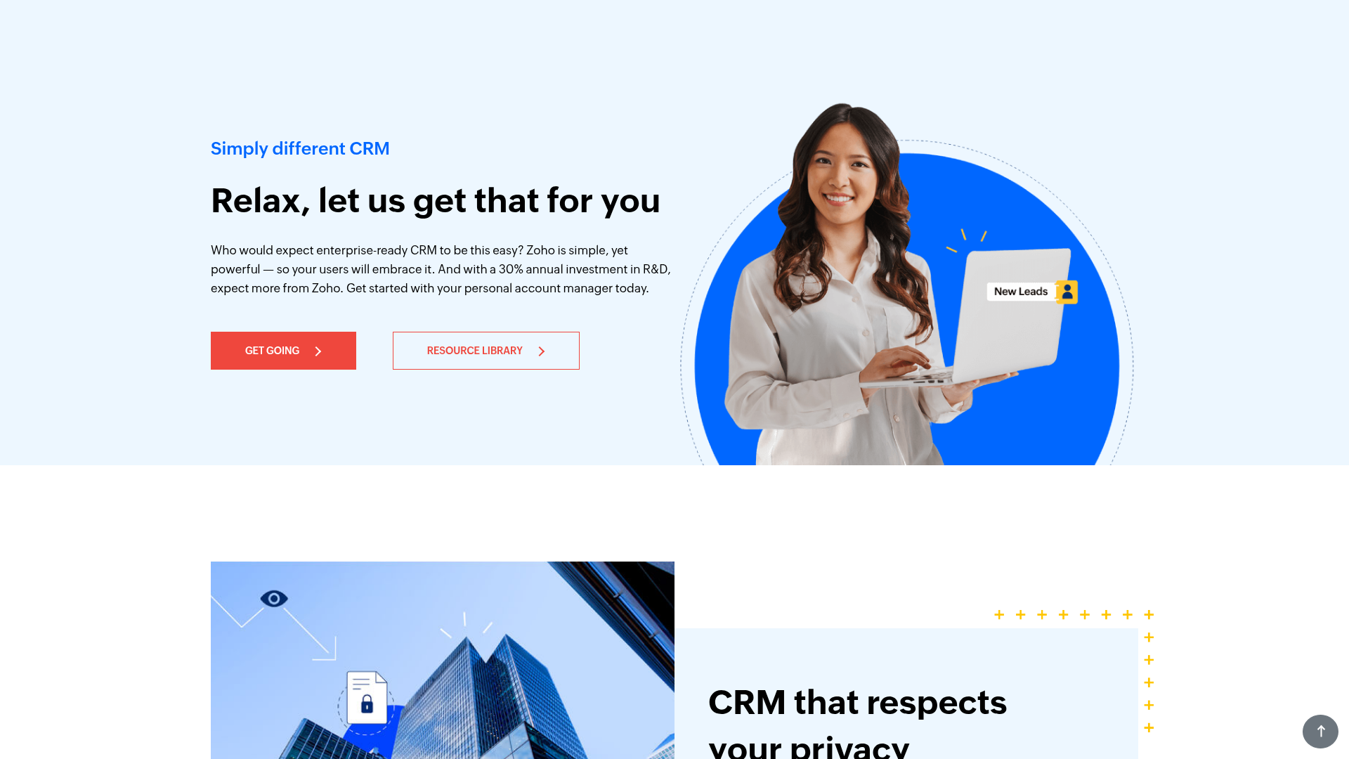 Zoho CRM screenshot