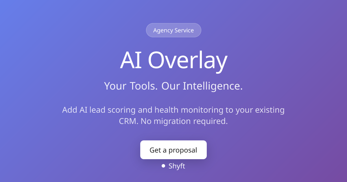 Overlay | Add AI to your existing tools | Shyft