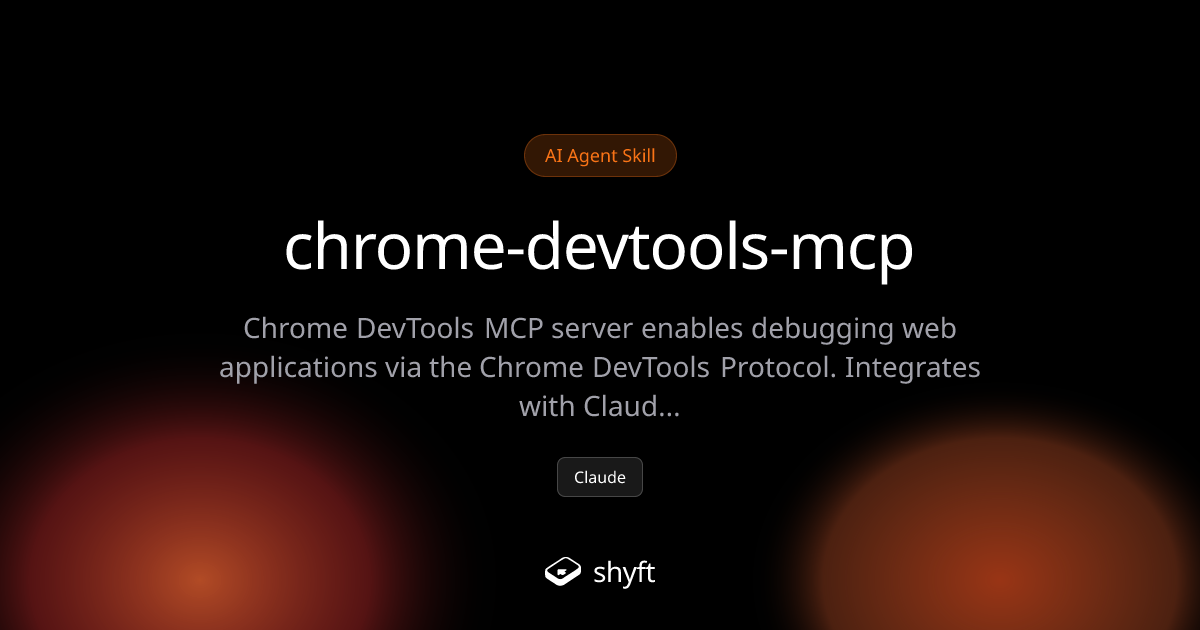 chrome devtools mcp server integration with Claude