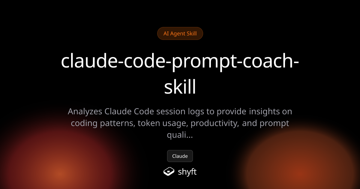 Enhance prompts with Claude Code prompt coach skill