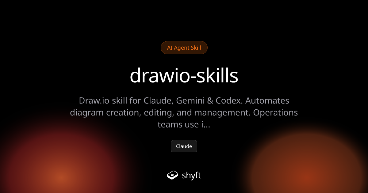Draw.io Skill - Automate Diagram Creation | Shyft