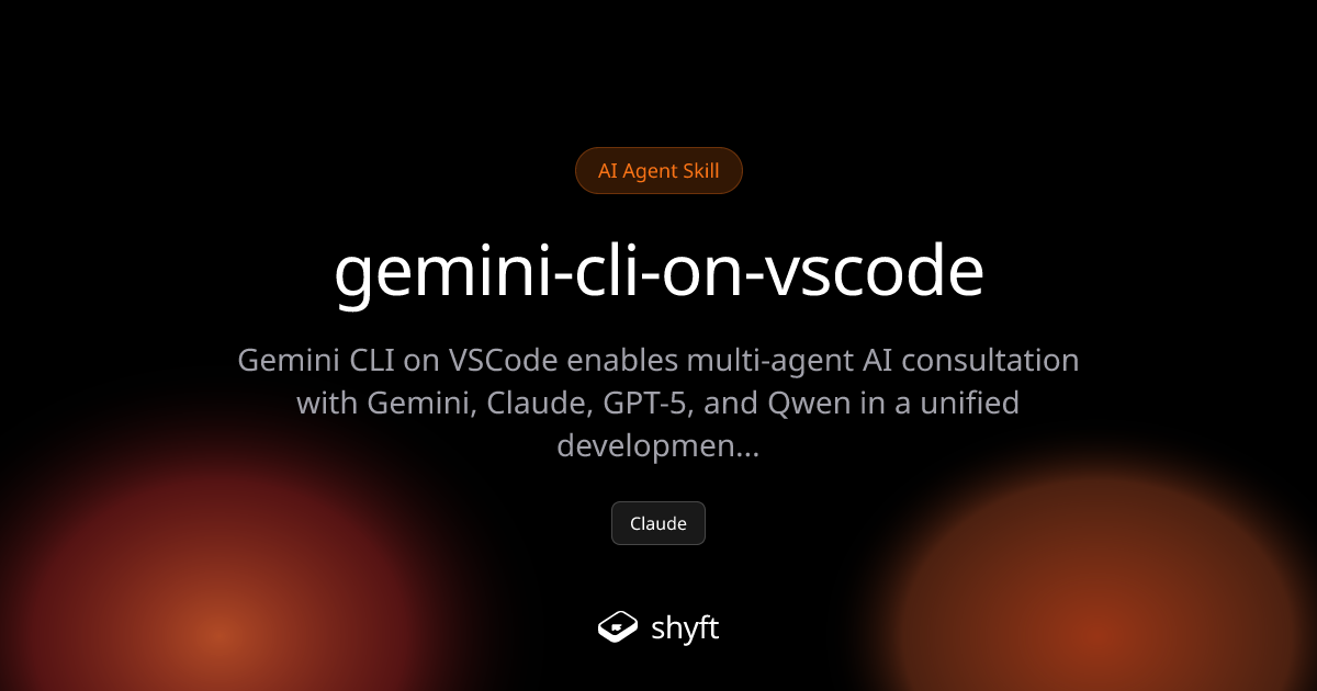 Gemini CLI on VSCode - Multi-Agent AI Consultation