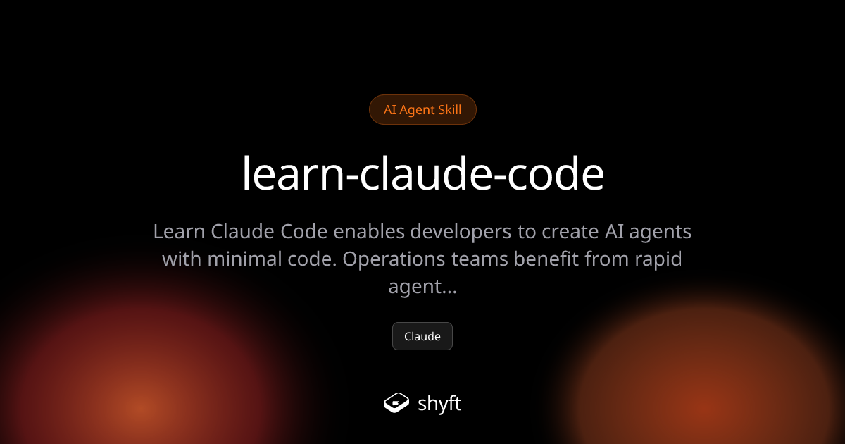 learn-claude-code: Simplify Coding Tasks | Shyft