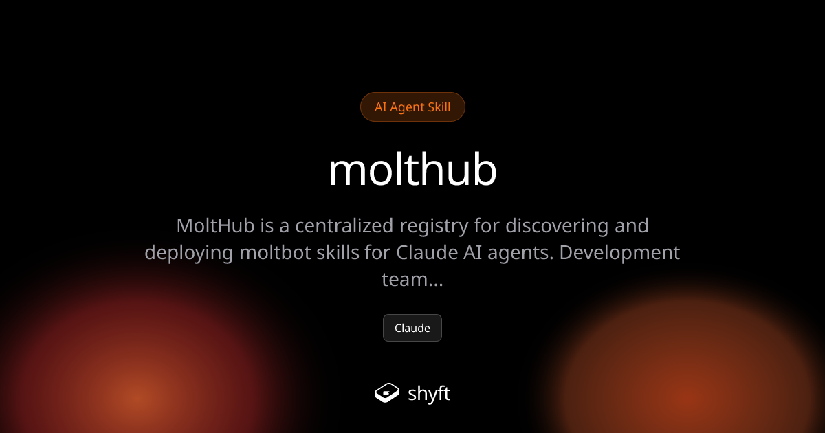 MoltHub: Central Registry for Moltbot Skills | Shyft