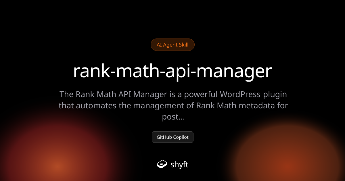Rank Math API Manager for WordPress SEO