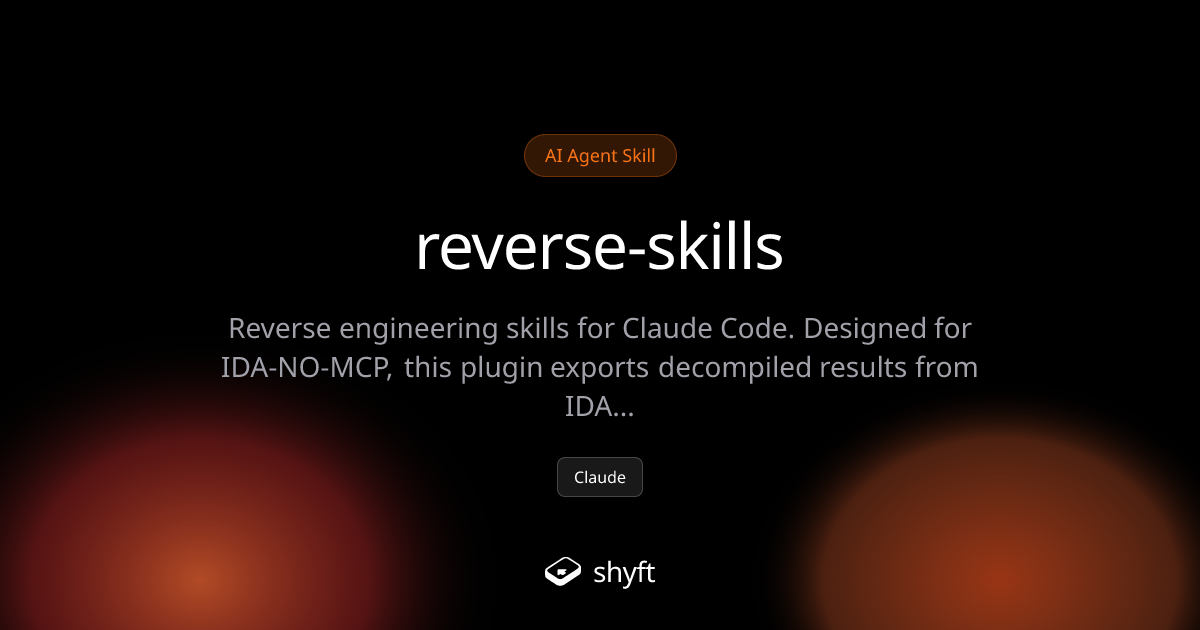 Reverse Skills - Reverse Engineer IDA Code | Shyft