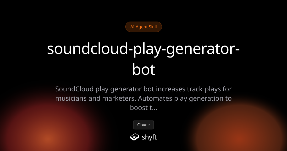 SoundCloud Play Generator Bot - Automate Track