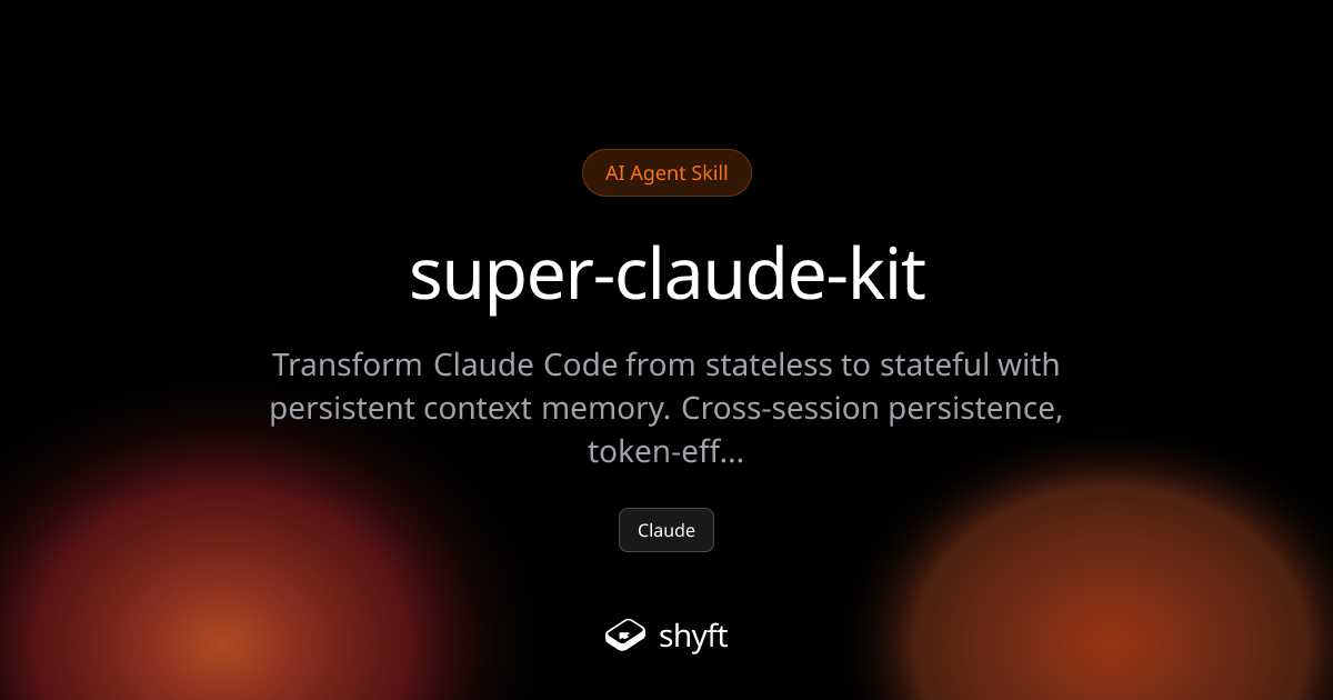 super-claude-kit: Enhance Claude Code with Memory