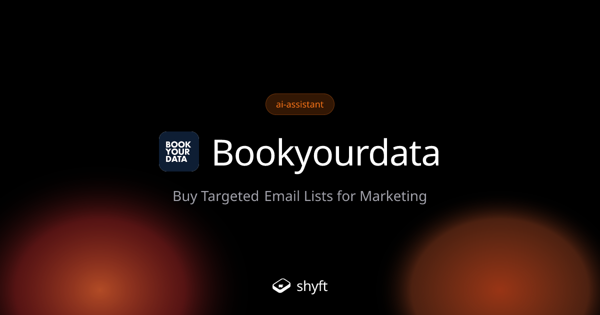 Bookyourdata email lists for targeted marketing | Shyft