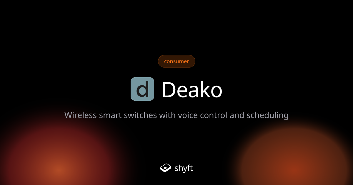 Deako: Smart Lighting Control Without Rewiring | Shyft