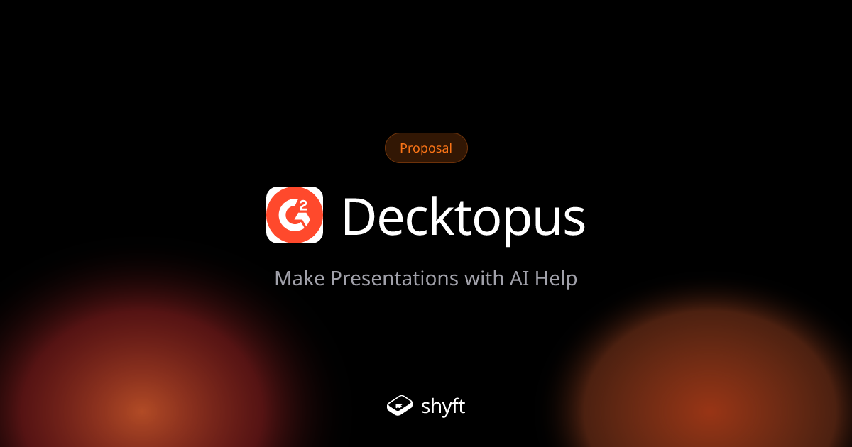 Decktopus AI tool - create presentations faster | Shyft