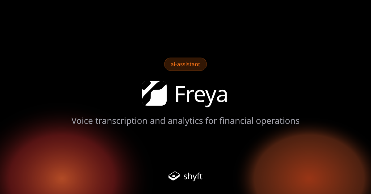Freya: Voice AI for Financial Services | Shyft | Shyft